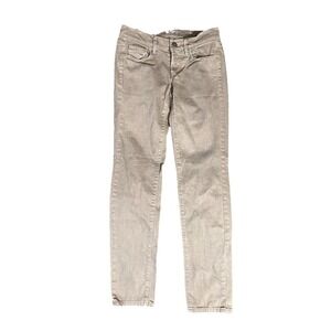 Ann Taylor Loft Women Modern Skinny Denim Pants Taupe Gray Size 24/00‎ Mid Rise